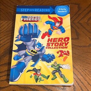 DC Super Friends kids book | set of 5 Step Into Reading readers | level 1 and 2